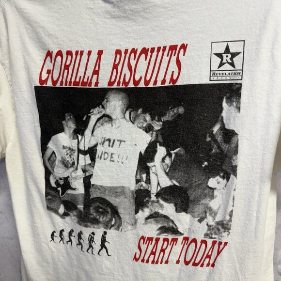 Gorilla Biscuits Band Tee Shirt Mens Medium White Start Today - Picture 10 of 16
